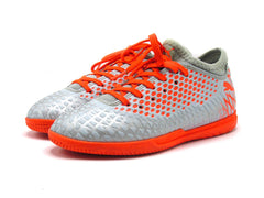 Puma Future 4.4 It Jr Kinder Low Boot Fußballschuhe Schwarz-Silber