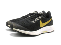 Nike Girls Air Zoom Pegasus 35 Black Metallic Gold White