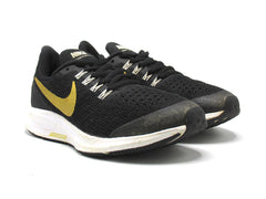 Nike Girls Air Zoom Pegasus 35 Black Metallic Gold White