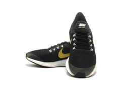 Nike Girls Air Zoom Pegasus 35 Black Metallic Gold White