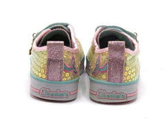 Skechers Girl's Mini Mermaid Metallic Sequined Light-Up