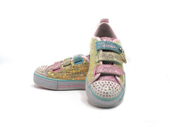 Skechers Girl's Mini Mermaid Metallic Sequined Light-Up