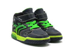 Geox Black Inek Flame Light Up Hi Top Trainers