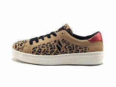 Skechers Women's Goldie-Leopard Engineered Knit Lace Up Sneaker