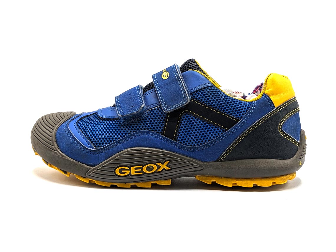 Geox Blue and Yellow Atreus Trainers