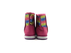 girls rainbow sequin boots