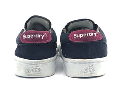 Superdry Leather Canvas Black Slip On Sneakers