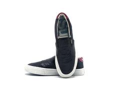 Superdry Leather Canvas Black Slip On Sneakers