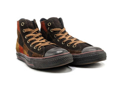 Converse Women Multicolor Brown Suede Patchwork Chucks High Athletic