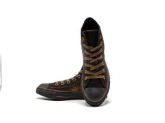 Converse Women Multicolor Brown Suede Patchwork Chucks High Athletic