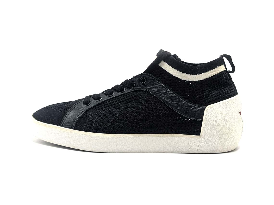 Ash Men's NEPTUNE Trainers Black & White Stretch Mesh Knit