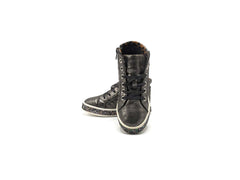 Steve Madden Silver Metallic JCarlson Side Zip High Top Sneaker Glitter
