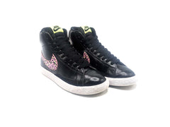 Nike Blazer Mid GS Black/Pink Rise-Barely Volt