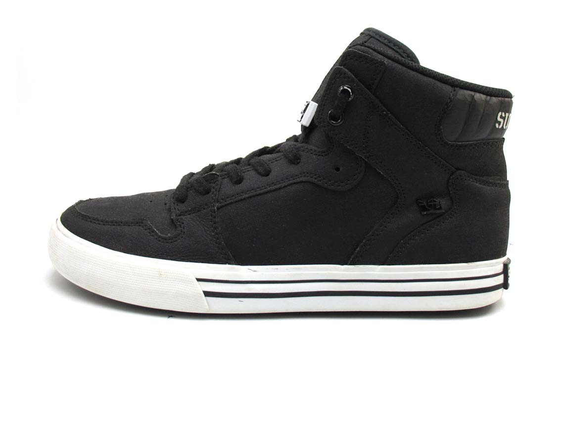 Supra Men Black Solid Vaider High-Top Skate