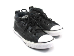 Converse Chuck Taylor All Star Street Mid Black Leather